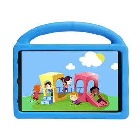 Wheel Samsung Tablet Case For Tab A 10.1 T510/T515(2019) Shockproof Stand Cover With Handle Stand-Blue