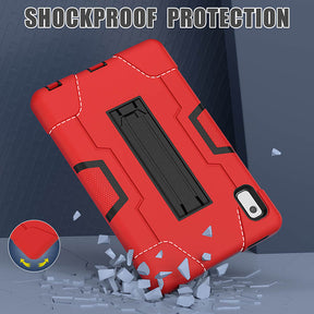 RobotB Rugged Case Shockproof With Holder for Lenovo M9 TB-310FU 2023-Red+Black