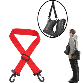 Ski and Snowboard Boot Carrier Strap for Ice Skates Rollerblades-Red