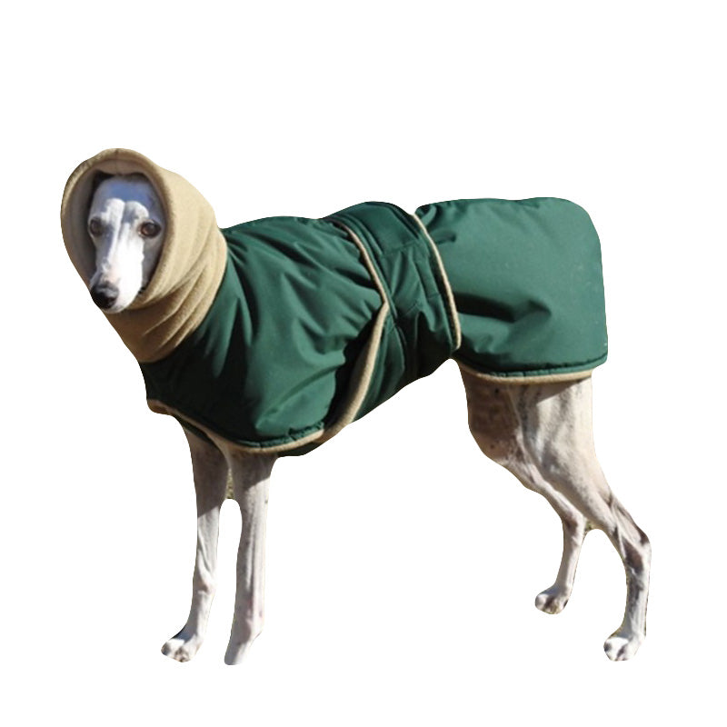 Dogs Warm Thicken Fleece Portable Color Matching Jacket-Green