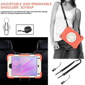 iPad Case For iPad Mini 4/5 with 360¡ãSwivel Stand-Coral Orange