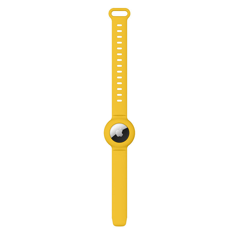Apple Airtags Watch Strap Silicone Protective Sleeve-Yellow