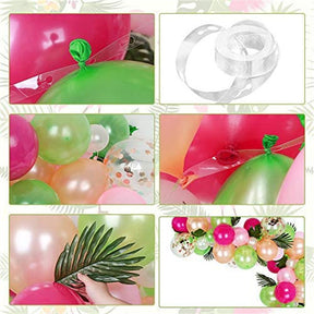 83Pcs DIY Tropical Balloons Garland Kit with Tropical Leaf and Balloon Strip for Tropical Theme Birthday Party Baby Shower