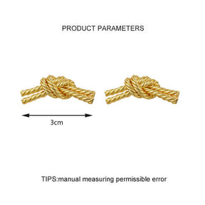 Pair Of Elegance Twisted Rope Knot Earrings For Womens