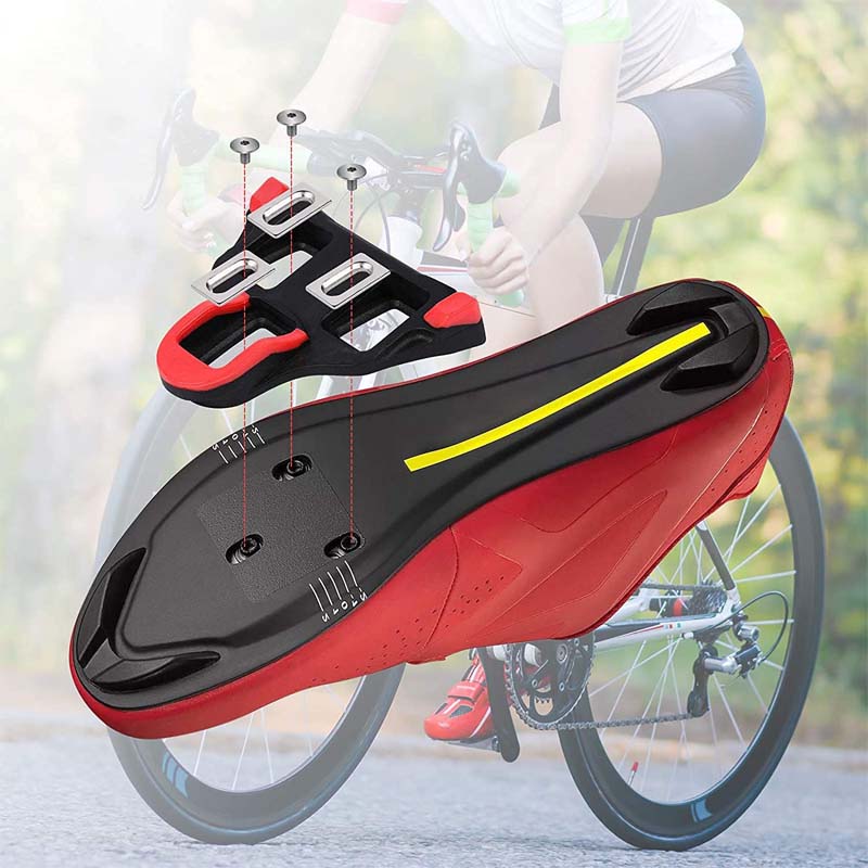 Bike Cleats for Shimano SPD SL Road Bike Pedals Shoes 6 Degree Floating-Red