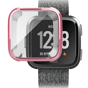 For Fitbit Versa Electroplated TPU Watch Case -Pink