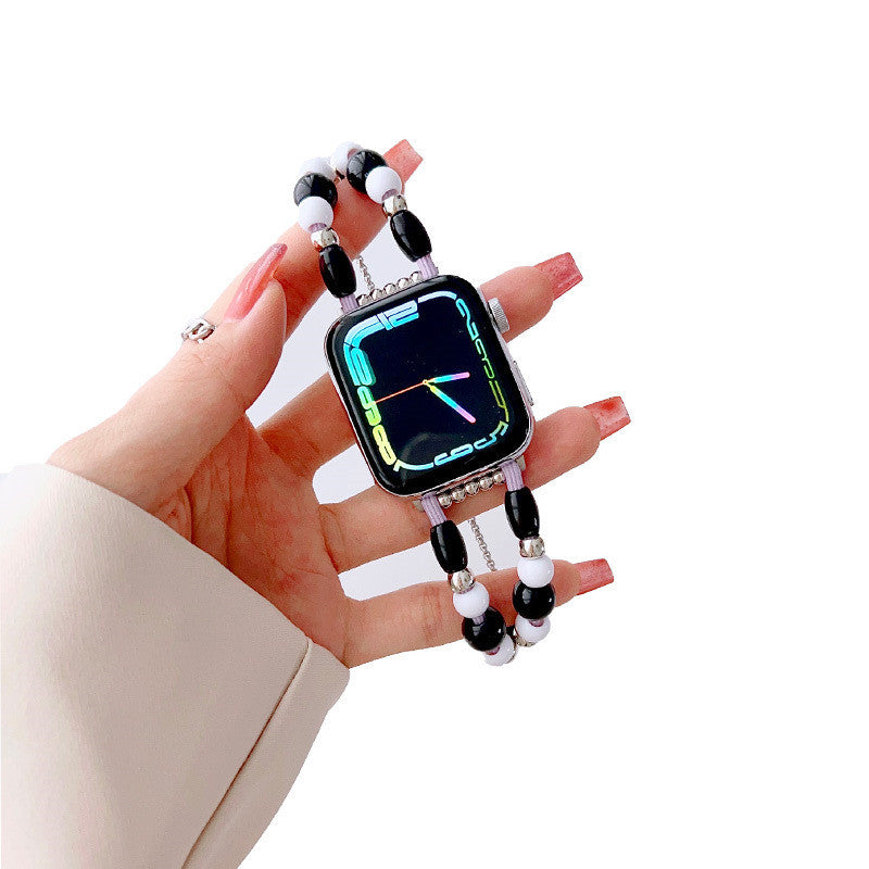 Fashion Beaded Watch Strap Bracelet Replacement for Apple Watch-1