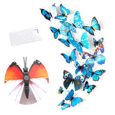 3D Vivid Butterfly Wall Stickers Fridge Magnet Decoration for Room Background-H003 Blue