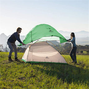 3 Person Camping Tent Lightweight Backpacking Waterproof Tent Easy Setup-Green