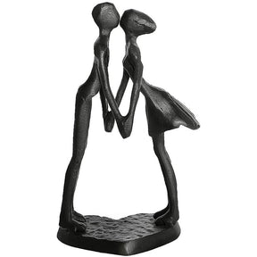 Passionate Kiss Affectionate Couple Art Iron Sculpture