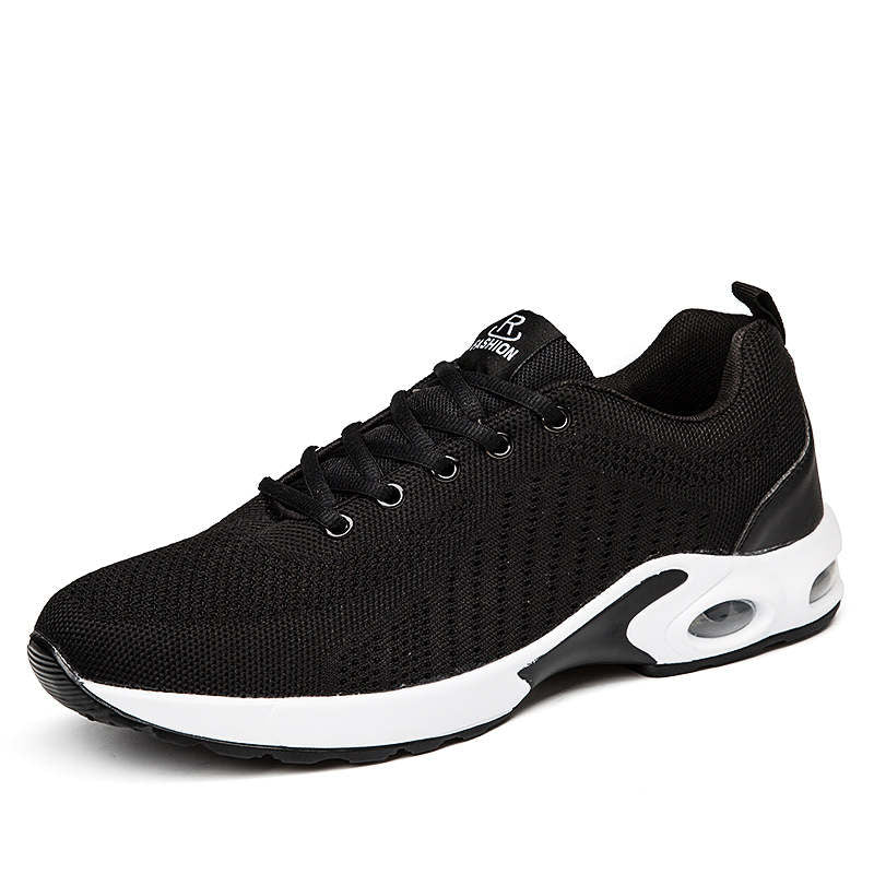 Mens Walking Shoes Lightweight Air Cushion Running Jogging Sneakers-Black