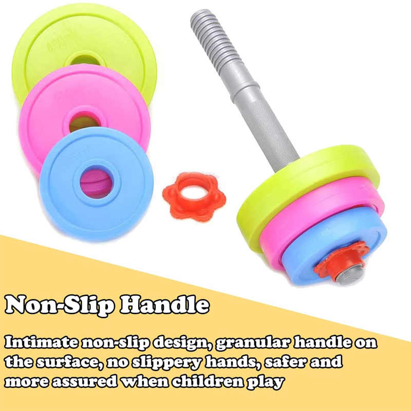 Adjustable Barbell Toy Set for Kid Pretend Play Exercise-36cm