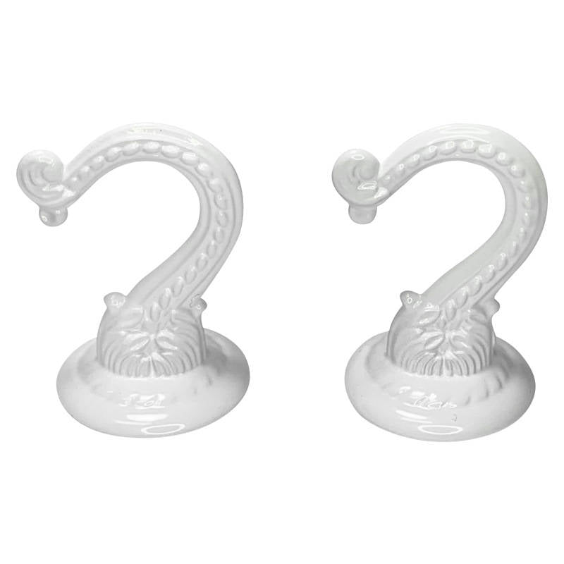 2 Pack Ceiling Hooks Heavy Duty Swag Hook with Hardware for Hanging Plants - White