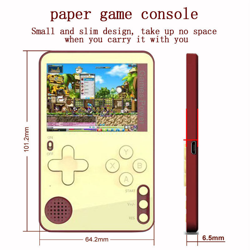 2.4 in Retro Handheld Video Game Console Built-in 500 Games Great Gift for Kids-Red