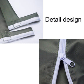 Hanging Laundry Hamper Bag with Free Adjustable Stainless Steel and Suction Cup Hooks - Coffee