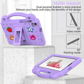 Strawberry Tablet Case with Holder for HUAWEI M3/Samsung Galaxy Tab A7 Lite(2021)/A8 (2019)-LightPurple