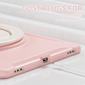 Tablet Case For iPad 10th Full Body Protection with 360¡ã Stand Portable-Pink