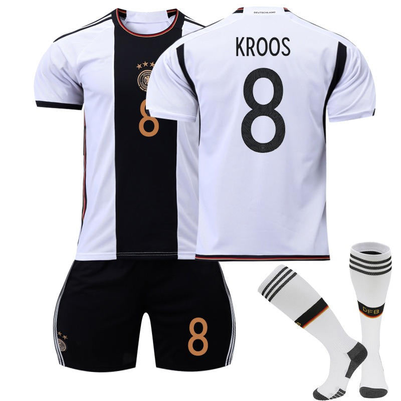 KROOS #8 Germany Home Jersey 2022/23 Soccer Jersey Kit Football T-shirt Set For Adult Kids