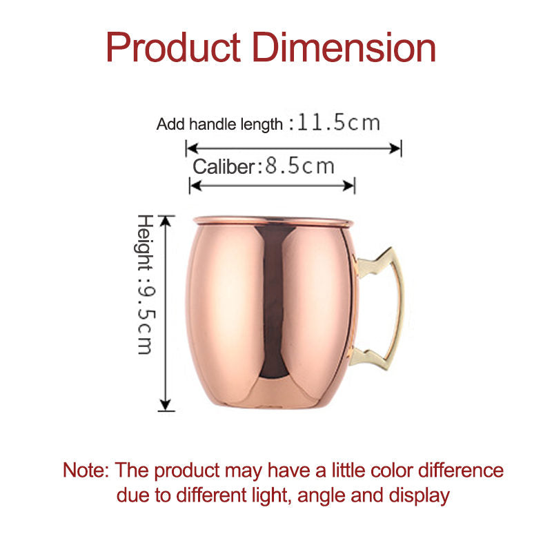 500ml Stainless Steel Moscow Mule Mugs Set of 4 Smooth Finish Cups