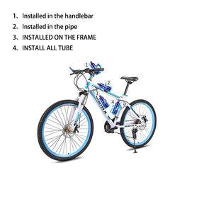 2 Pieces Light Aluminum Alloy Bicycle Outdoor Activity Bottle Cage Drilled Holes Required-Blue