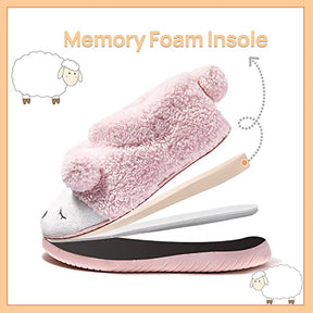 Warm Indoor Slippers for Women Fleece Winter Boots-Pink