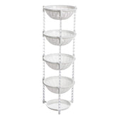 Stacking Fruit Basket Plastic for Kitchen Bathroom Organization-5 Tiers