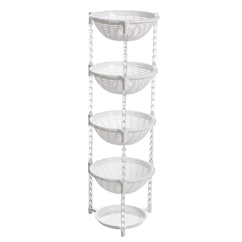 Stacking Fruit Basket Plastic for Kitchen Bathroom Organization-5 Tiers