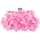 Clutch Evening Bags Floral Appliques Crossbody Bag For Women-Pink