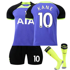 KANE #10 Tottenham Hotspur F.C Away Jersey 2022/23 Soccer Jersey Kit Football T-shirt Set For Adult Kids