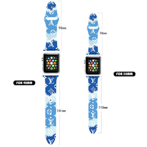 Fashion Painted Printing Silicone Watchband for Apple Watch SE & Series 6/5/4/3/2/1-B4