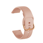 Color Silicone Watch Band Rose Gold Stainless Steel Buckle For Samsung Gear S2 Classic Samsung Galaxy Watch 42mm(Flesh)