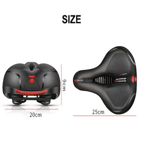Comfortable Bike Seat Cushion with Dual Shock Absorbing Ball Reflective Strip-BlackBlue