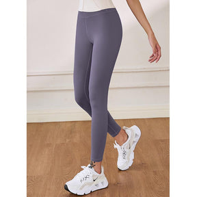 Womens Fleece Yoga Pant High Waisted Tummy Control Athletic Leggings-Purple