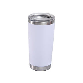 20oz Stainless Steel Insulated Coffee Tumbler with Lid for Hot Cold Drinks-White