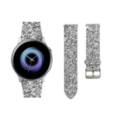 Glitter Leather Bands For Samsung S3/Galaxy Watch 46mm(Silver)