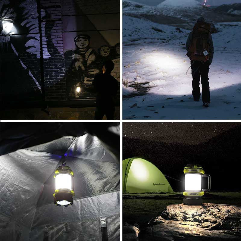 Outdoor Strong Light Flashlight LED Camping Lantern Rechargeable with USB Cable