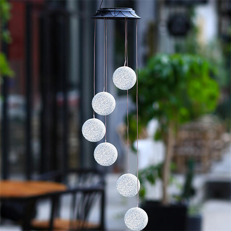 Colorful Solar Wind Chimes Gardening Gift for Mother And Grandma Christmas Decoration-RiceGrains