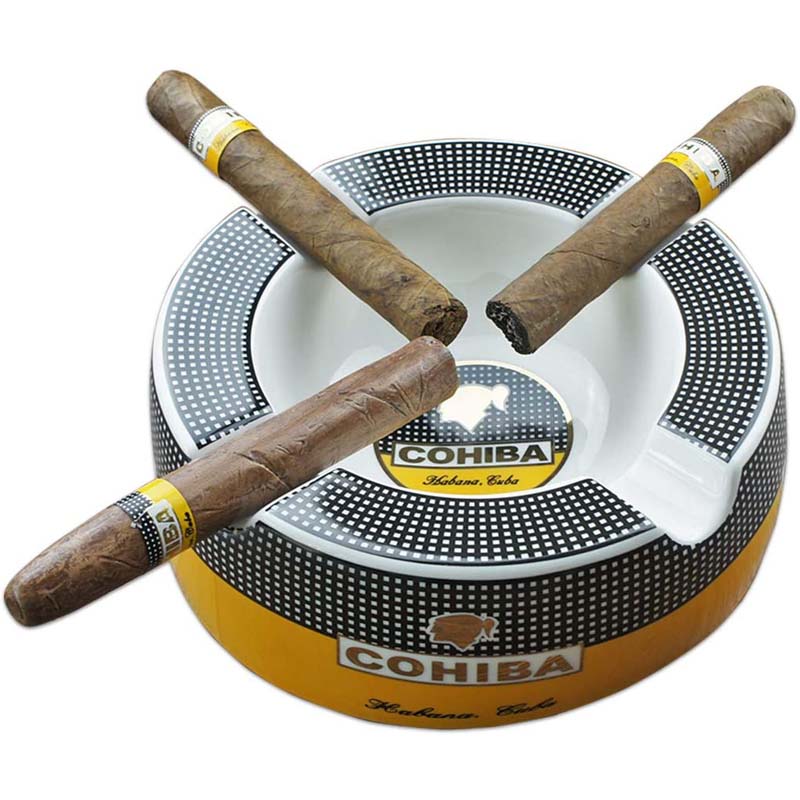 Cigar Ashtrays for Cigarettes Large Rest Cigars Ashtray for Patio/Outside/Indoor Porcelain Ashtray