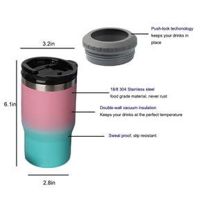 14oz Drink Cooler with 2 Lids Vacuum Insulated Cup for Hot Cold Drinks-3