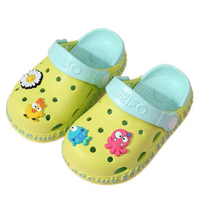 Toddler Sandals Boys Girls Cute Cartoon Kids Slippers-Yellow