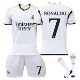 Real Madrid Home Jersey RONALDO #7 Soccer Jersey Kids Adult 3Pcs Jersey Kits