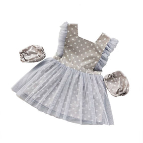 Girls Princess Dress Apron with Sleeves Covers for Cooking Painting-Grey Star