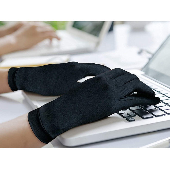 Sport Gloves Full Finger Hand Protection Compression Gloves For Women & Men-Black-LYX-08068