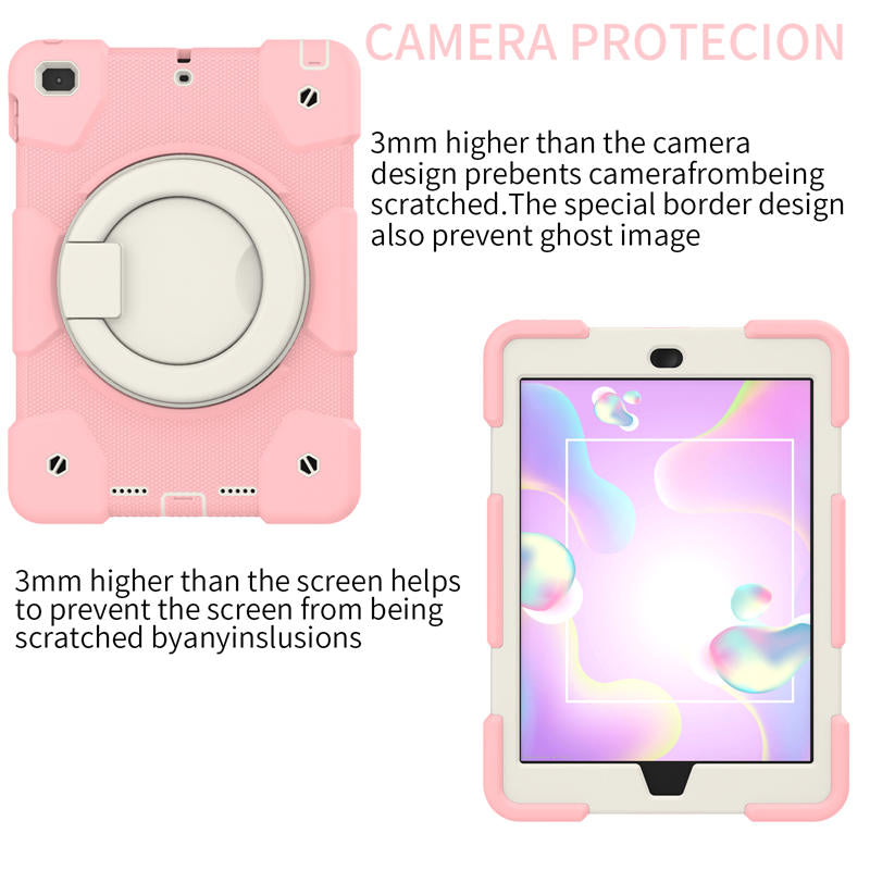 iPad Case For iPad 9.7/Air 2 with 360¡ãSwivel Stand-Cherry Blossom Powder