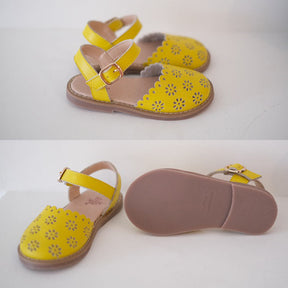 Kids Girls Sandals Anti-Slip Closed Toe Classic Flats for Summer-Yellow