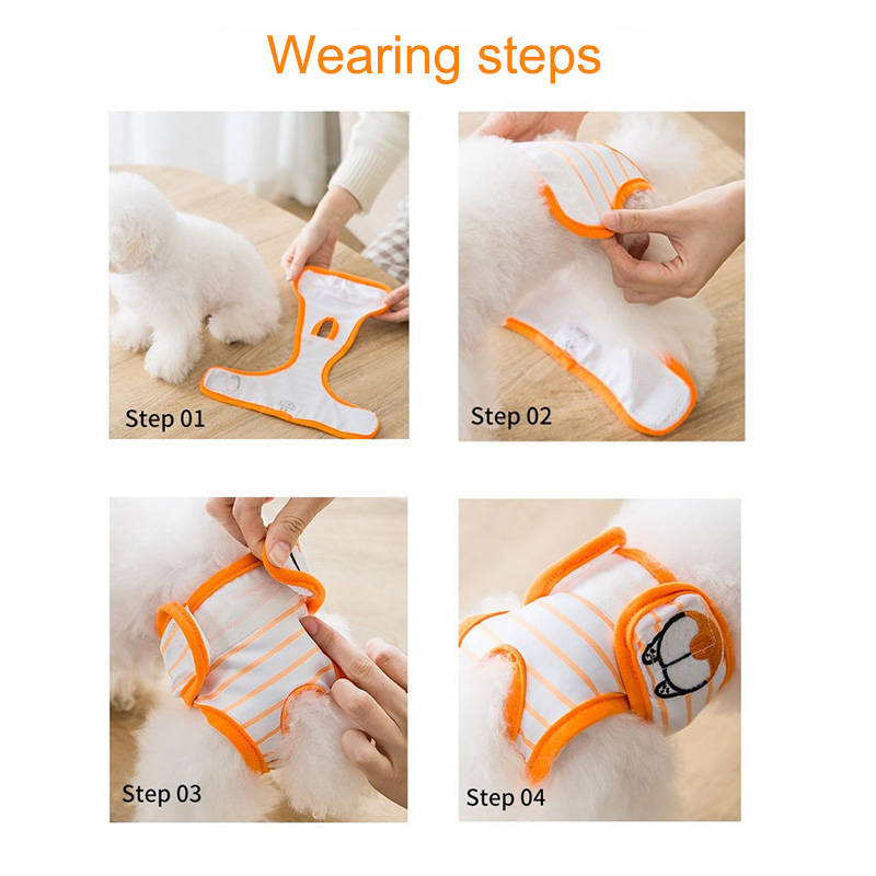 Washable Diapers Reusable Highly Absorbent for Doggy Female in Period-Corgi