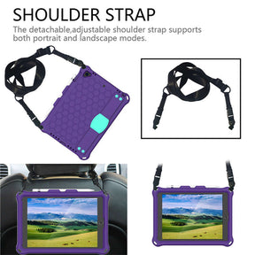 Hive iPad Case For iPad 5/6/Pro 9.7/iPad9.7 Durable Stand Cover With Shoulder Strap-PurpleAqua