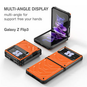 6.7inch Armored Full-Body Rugged Protection Case for Samsung Galaxy Z Flip 3-Orange