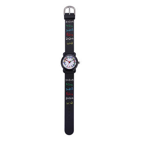 Kids Watches 3D Cartoon Waterproof Silicone Wrist Watch-Black