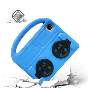 Wheel iPad Case For iPad Pro 11 Air4 10.9 inch Shockproof Stand Cover With Handle Stand-Blue